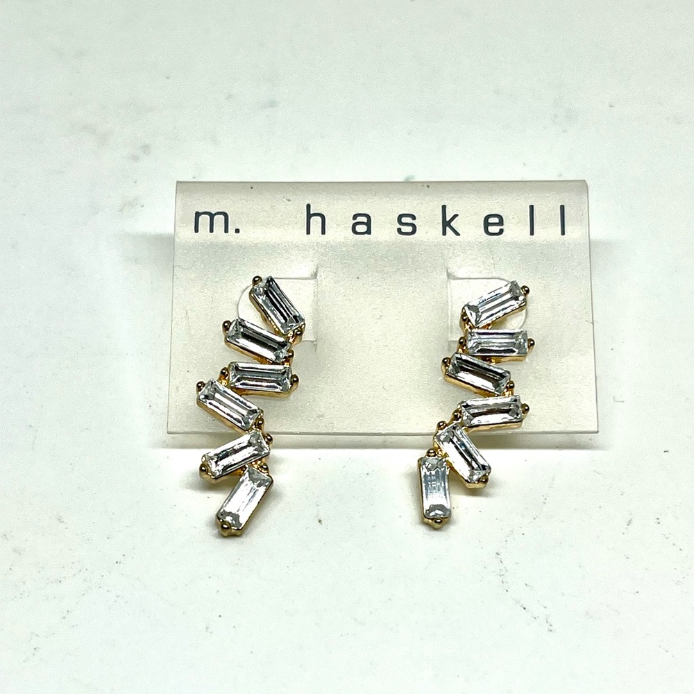 M. Haskell Crystal Earrings Nwt
